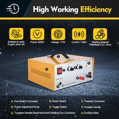 80A Jewelry Spot Welder Pulse Sparkle Electric Soldering Machine for Gold/Silver