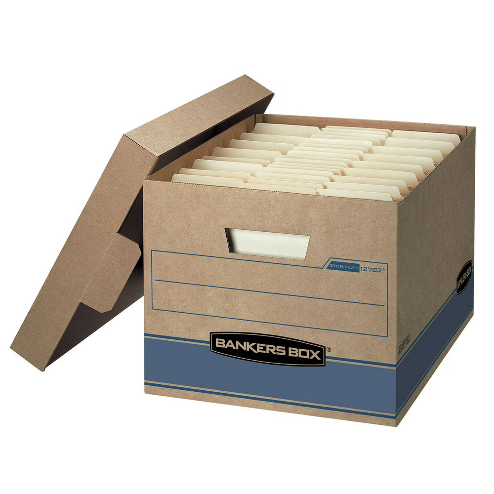 Bankers Box Heavy Duty Storage Boxes, 10″ x 12″ x 15″ 10 Pack, Kraft Brown