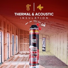 Spray Foam Insulation Can (12 x 30 oz. / 850 g) Expanding Sealant, High Density