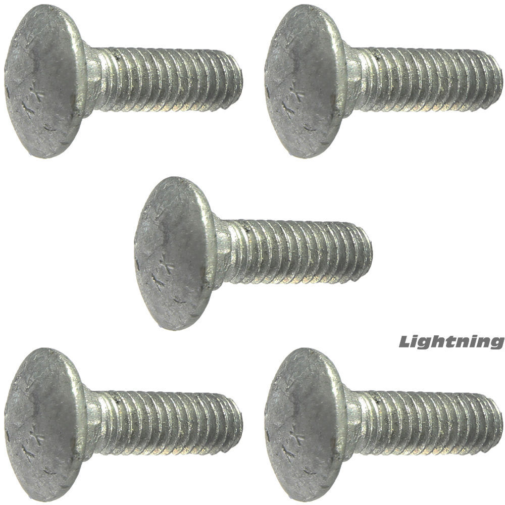 Carriage Bolts Hot Dipped Galvanized Grade 2 W/ Nuts 3/8-16 x 10” Qty 25