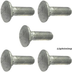 Carriage Bolts Hot Dipped Galvanized Grade 2 W/ Nuts 3/8-16 x 10” Qty 25