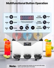 VEVOR Commercial Slushy Machine 15Lx3 Tank Margarita Smoothie Frozen Drink Maker
