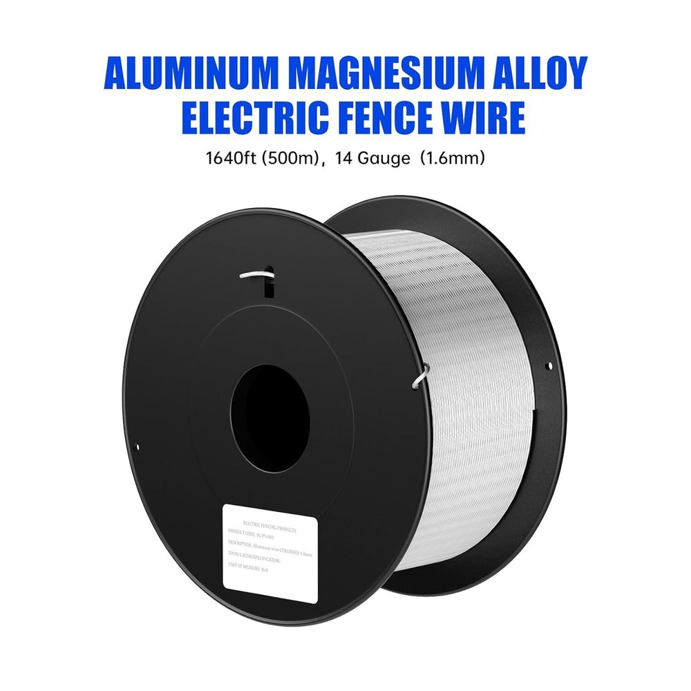 Electric-Powered Fence Wire 1640ft Aluminum Magnesium Alloy Wire 14 Gauge 1.6mm