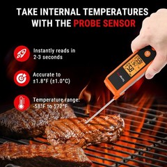TempPro TP420 2-in-1 Instant Read Thermometer for Cooking, Infrared with Meat