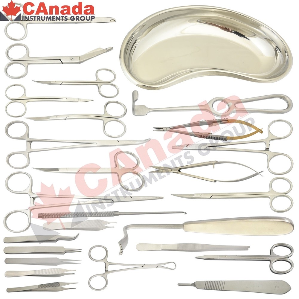 General Surgery Instruments Kit Medical Operating Instrument Set Of 28 DS-2377