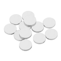 Stamping Blank Brass Round DIY Crafts Tags Silver, 10mm/0.4″, Pack of 12
