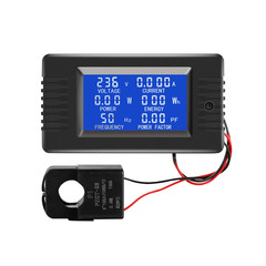 2 Pieces AC Current Voltage Amperage Power Energy Panel Meter LCD Digital Displa