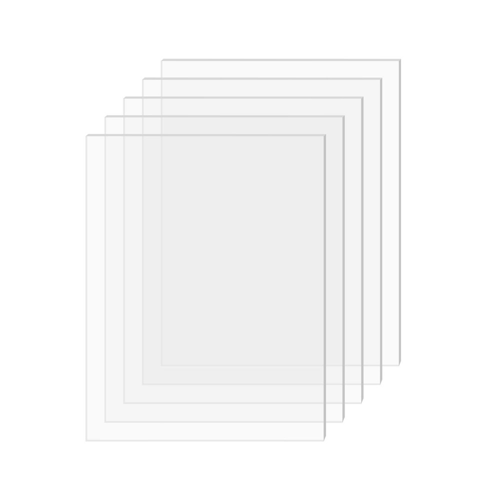 Acrylic Sheet Clear Cast Plexiglass 5 X 7 0.08 Thick 2mm Pack Of 5 Transpar