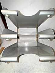 Hamilton Skyline 3-Tier Metal Paper Tray Industrial File Organizer Gray vintage