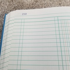 Blueline Vintage Ledger Book Hardcover Unused 200 Pages Three Column A790