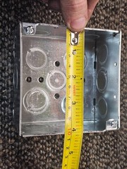 (QTY 25)Raco 232 4″ Square Box, Welded, 2-1/8″ Depth, 1/2 &3/4″ Knockouts, Steel