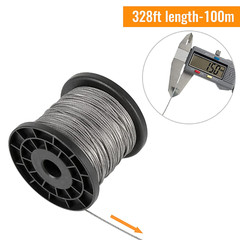 328FT 1/16 Wire Rope Stainless Steel Aircraft Cable with 120pcs Aluminum Sleeves