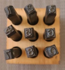 Young Brothers Hand Stamps Machine Made 1/4″ Figures Steel Stamps. Made In USA!