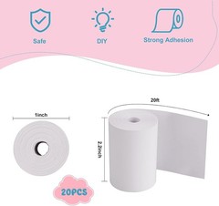 20 Rolls Kids Instant Print Paper Refill Digital Film 2.2Inchx20Ft
