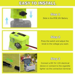 YNDZ Step Down Converter for Ryobi 18V Battery, Adjust from DC 18V to 5V-13V,