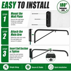 Swinging arm Horse Wash Attachment – Wall-mounted Spray Boom Preventing Tangl…