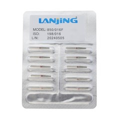 Dental Diamond Burs Round End Taper Fine Grit Red 850/016F FG For High Speed Bur