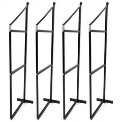 Shipping Container Shelving Shelf Bracket Black Steel Universal Pack of 4