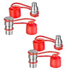 4 SETS 1/2″ Flat Face Hydraulic Coupler Quick Connect Skid Steer Bobcat