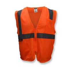 Radians 2 Pockets Orange Mesh High Visibility Safety Vest, ANSI/ ISEA 107-2015