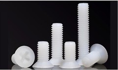 US Stock 50pcs M4 x 12mm Nylon screws countersunk head flat head screws White