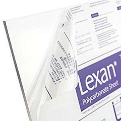 Lexan Sheet – Polycarbonate – .236″ – 1/4″ Thick, Clear, 24″ x 24″ Nominal