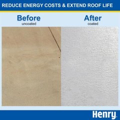 Henry 587 Roof Coating White Acrylic Elastomeric Reflective 4.75 Gal Waterproof