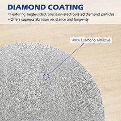 71878 Diamond Grinding Disc, 8” No Center Hole, 60 Grit Polishing Discs