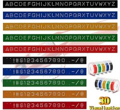 5PK Dymo 3D Embossing Label Tape 9mm for Dymo Organizer Xpress Label Maker 3/8″