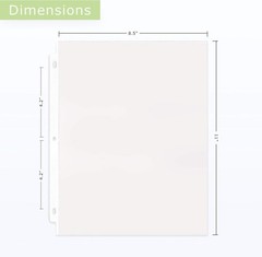50 Pack Heavyweight Clear Sheet Protectors 8.5 x 11 – Archival Safe & Acid-Free