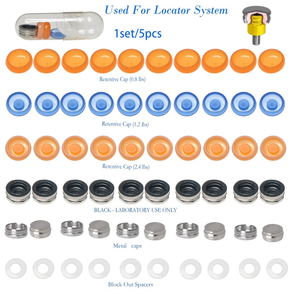 10Pcs Dental Abutment Retention Caps Inserts Used For Locat0r System