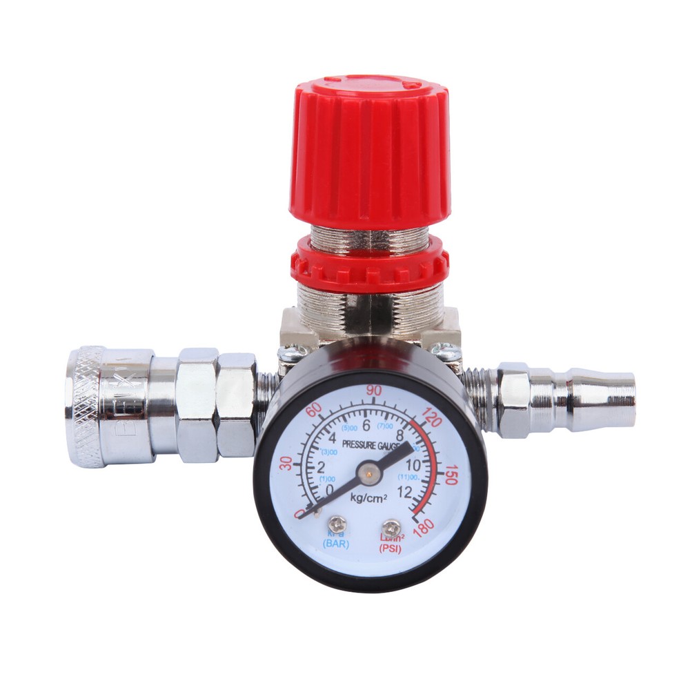 175PSI Air Pressure 1/4″ Regulator For Air Compressor System Pressure Gauge