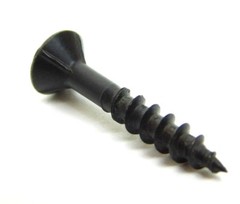 (100-250-500-1000) #7 x 1″ Flat Head NIBS Phillips Coarse Black Wood Screws HF