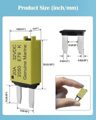 6/8/14PCS DC32V Car Circuit Breaker Blade Fuse Resettable Boat Marine Auto Tool