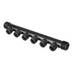 EFIELD 6 Ports Open Manifold, 3/4 Male NPT Thread Trunk , 1/2″ MNPT Ports(6)