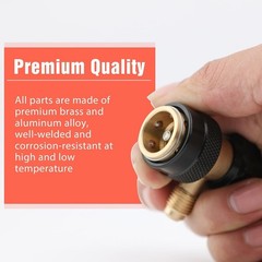 Professional R134a Quick Coupler Set with Adjustable High/Low Adapters 1/4″ SAE