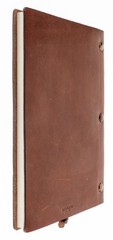 Borlino Italy Customized/Branded Journal for Justice HQ Leather 8.5x6in USED