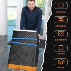 Large Moving Blankets 80 * 72in Heavy Duty Packing Blankets for Furniture Moving