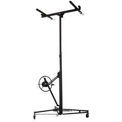 FOREOCELIV 11ft Drywall Lift Panel Hoist Jack Lifter 150 lbs Ceiling Wall Black
