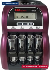 HK SYSTEMS HK-2D, Digital USD Coin Counter and Sorter with LCD Display, Sorts 26