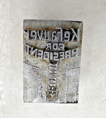 VTG Metal Printer Stamp Block Presidential Kefauver for President