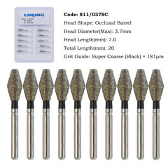 Multi-Use Diamond Burs Round End Taper Football Ball Round Friction Grip FG 856