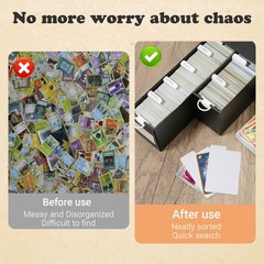 200 Pcs Trading Card Dividers Paper Divider Cards for Storage Boxes Baseball MTG