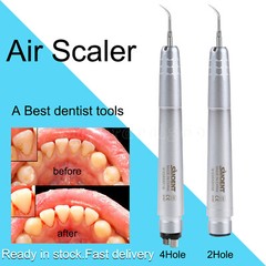 Dental Ultrasonic Air Perio Scaler Handpiece Hygienist 2Holes/4Holes 3 Tips FDA