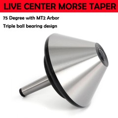 MT2 Bull Nose Morse Taper Lathe Live Center 75 Degree Nose Tool 120mm New