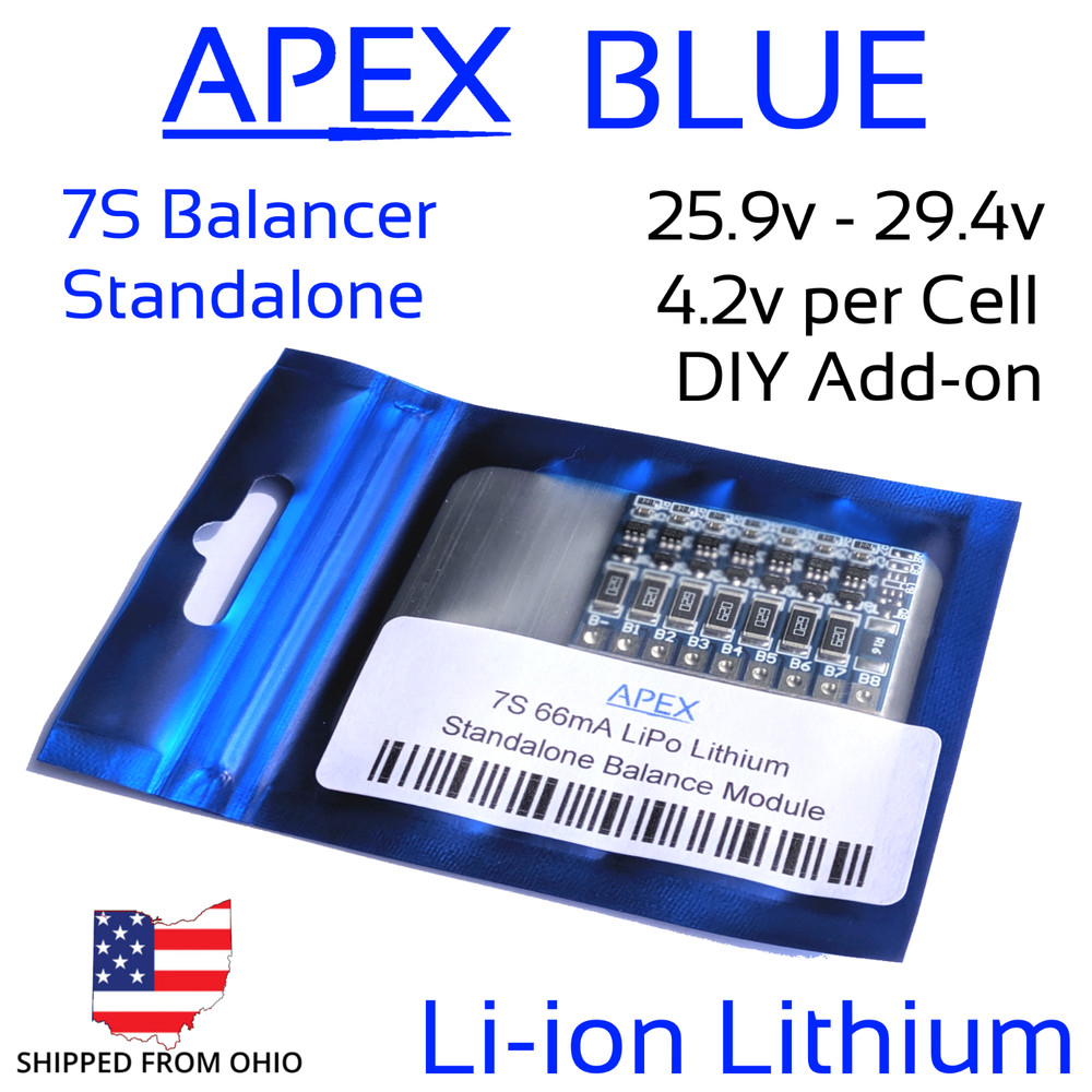 7S 29.4v Li-ion Lithium Balance Board Standalone BMS Add-on 4.2v