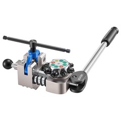 Hardened Carbon Steel Flaring Kit: 45° Die Head, 4 Sizes, Tube Cutter Included