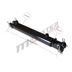 Hydraulic Cylinder Welded Double Acting 2.5″ Bore 8″ Stroke Clevis 2.5×8 NEW