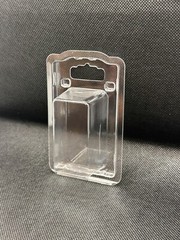 100 Clear Blister Clamshell Cases – 2.5”x1.25” with Hang Holes Secure Display