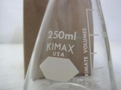 1419b Lot (2) Kimax Erlenmeyer Flask Graduated 250 ML Type IV 6640-00-935-4269